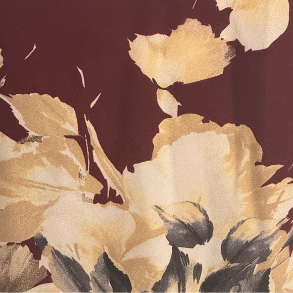 A'gaci Women's Floral Blouse Elastic Neck and 3/4 Length Sleeves, Size S (Chico) - Picture 2 of 5